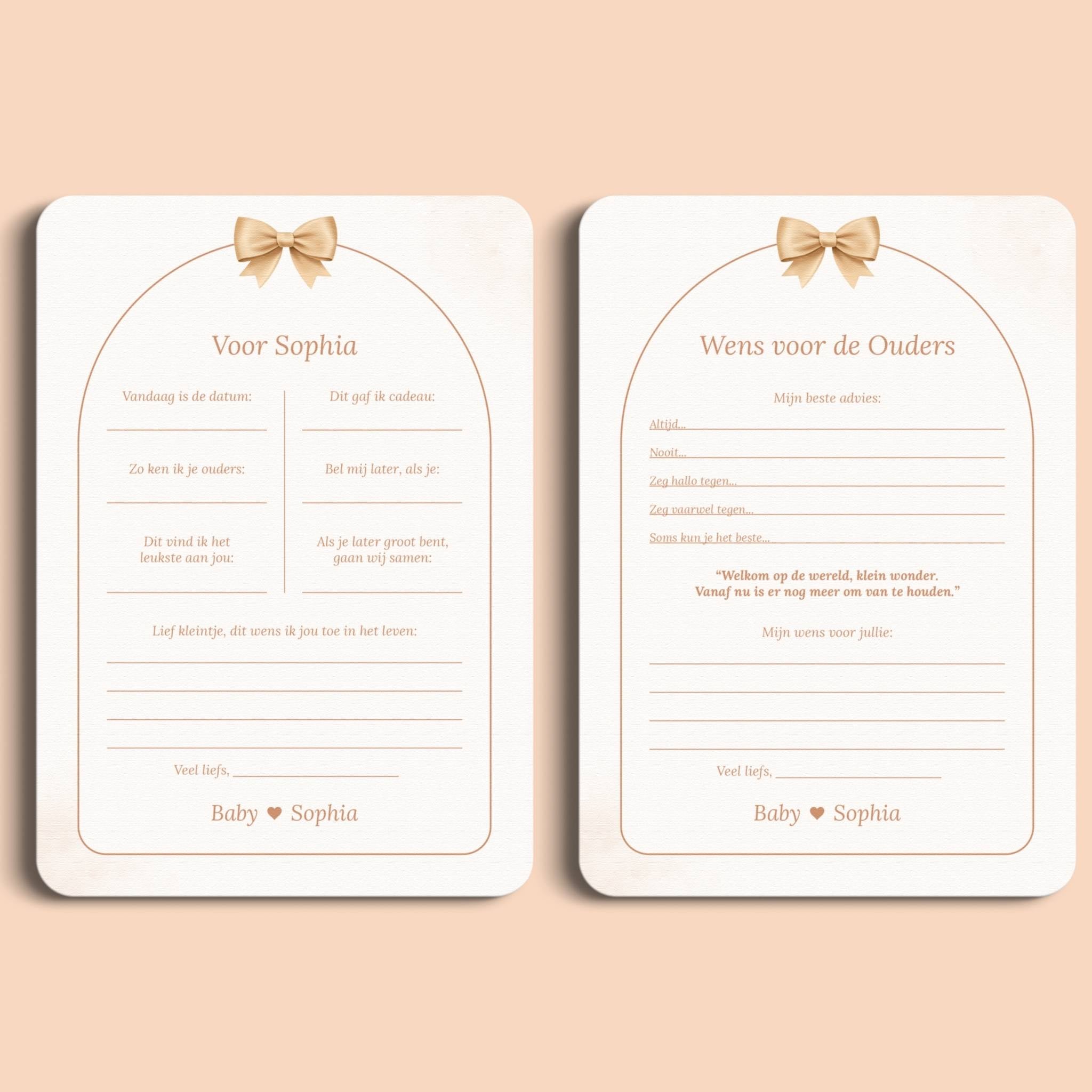 Kraamkaarten Set | Boho Beertje Beige