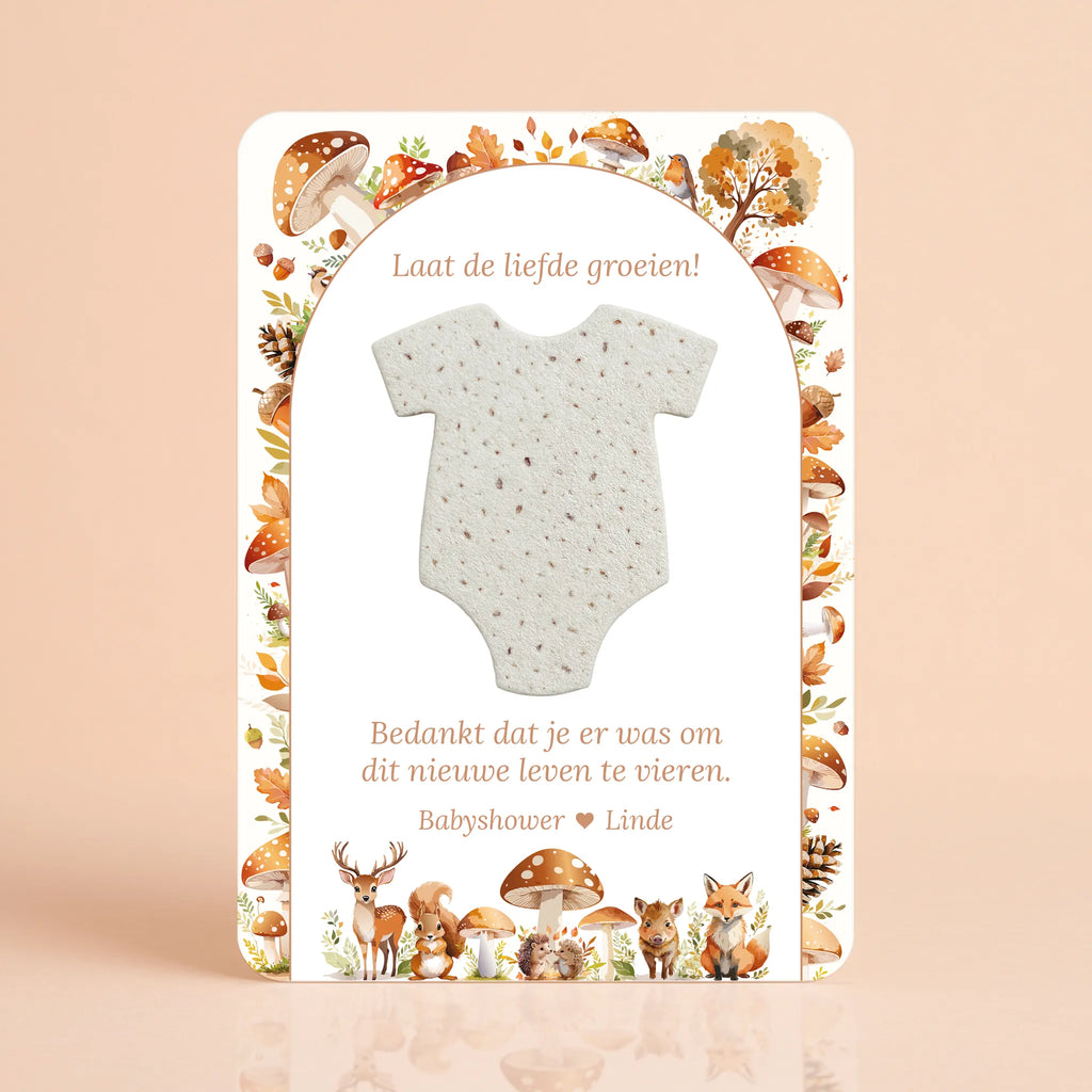 Zaadpapier Rompertje Cadeau | Bosdieren