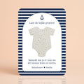 Babyshower cadeau en bedankje met zaadpapier Rompertje Navy Blue -gepersonaliseerd kaartje met romper van zaadpapier, Studio Miron