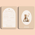 Babyshower invulkaarten baby voorspellingen boho zand voor en achter Studio Miron