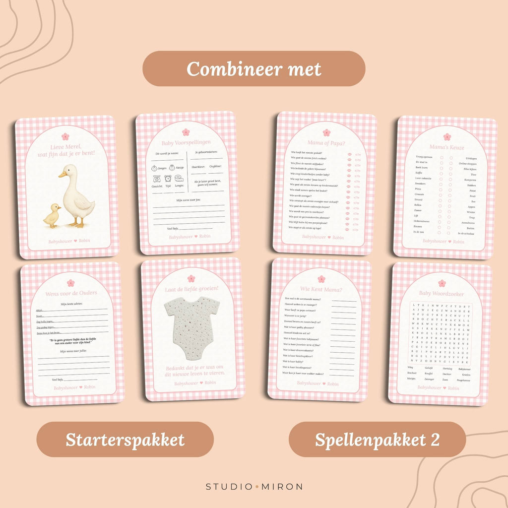 Spellenpakket 1 | Gingham Roze