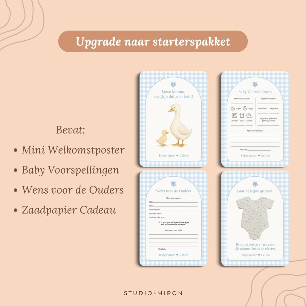 Wens voor de Ouders | Gingham Blauw