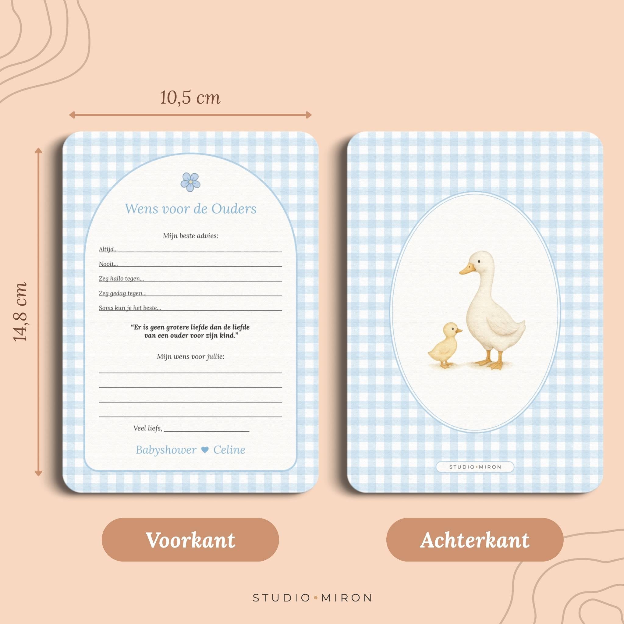 Wens voor de Ouders | Gingham Blauw