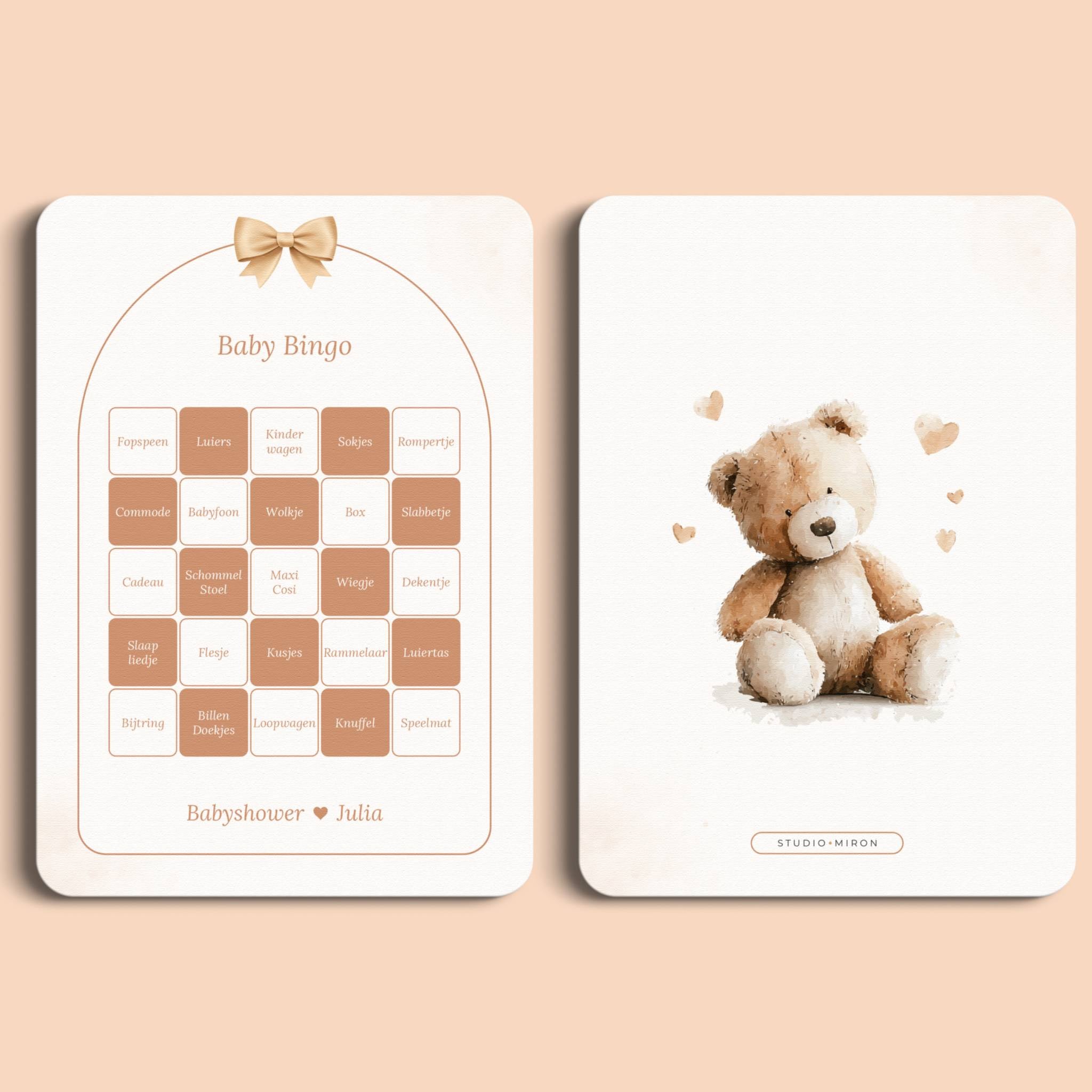 Baby Bingo | Boho Beige met Beertje