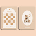 Babyshower spelletjes baby bingo boho zand voor en achter Studio Miron