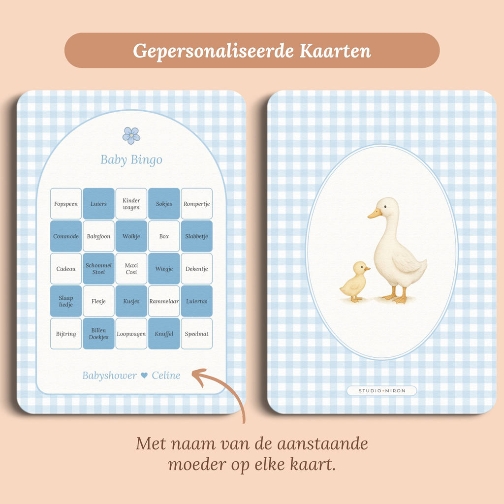 Baby Bingo | Gingham Blauw