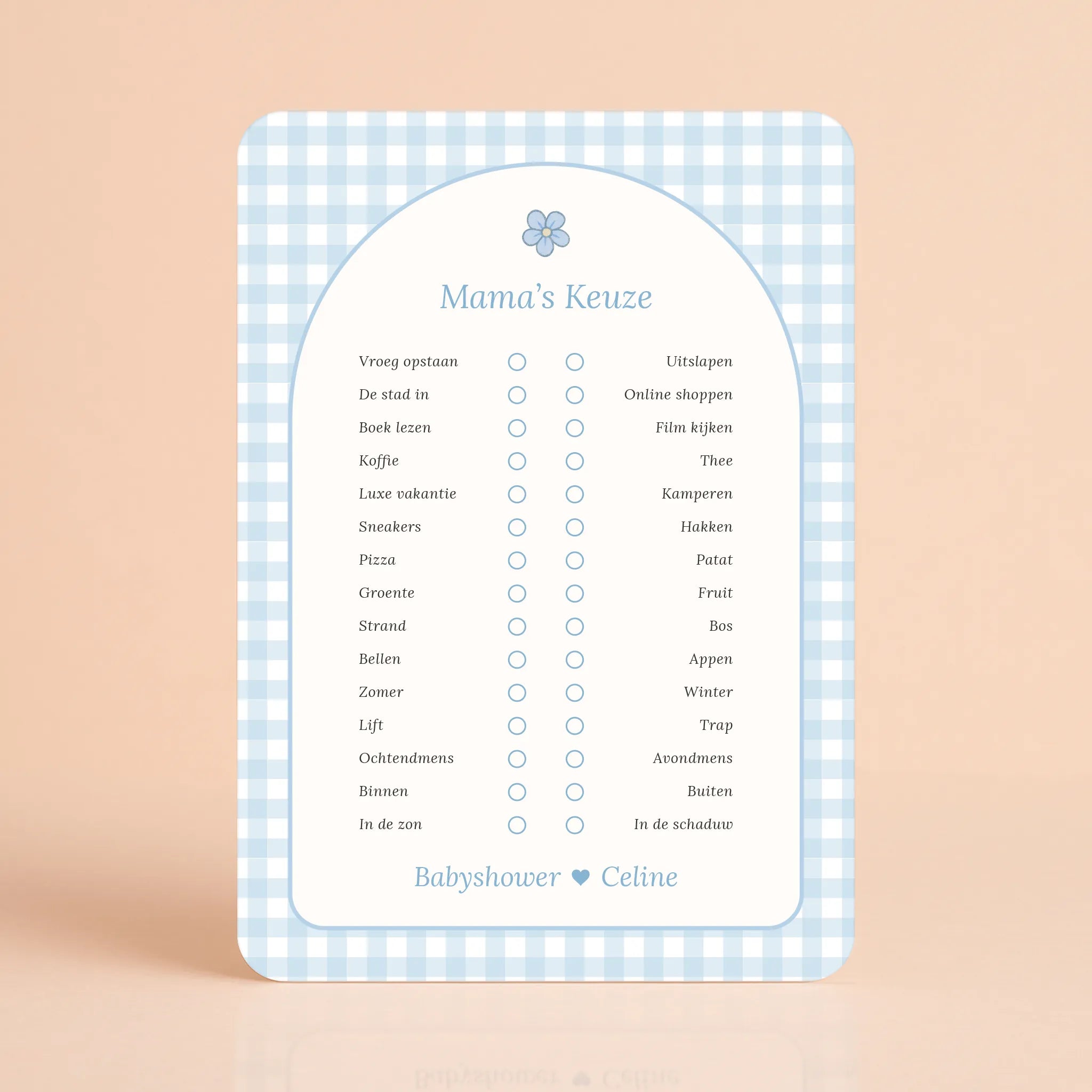 Mama's Keuze | Gingham Blauw