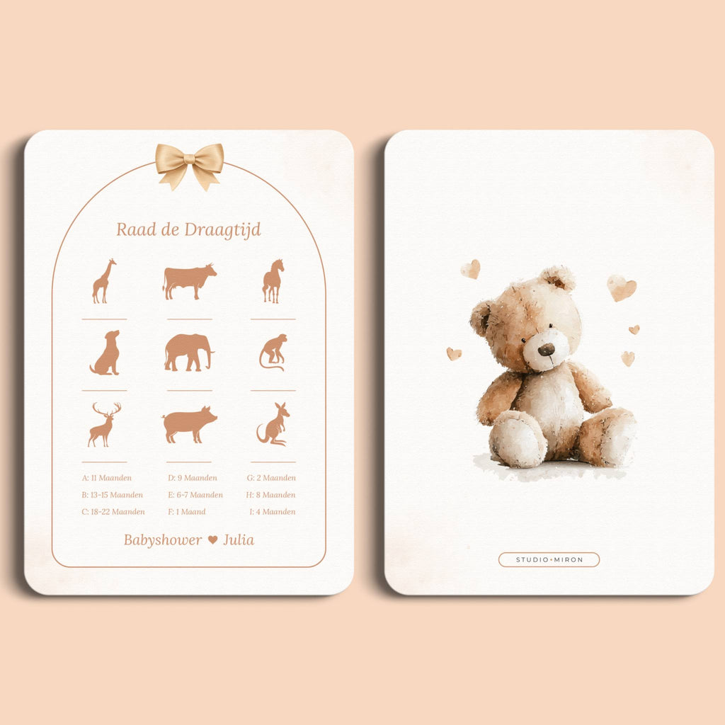 Raad de Draagtijd | Boho Beige met Beertje